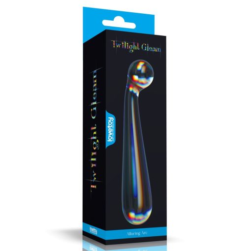 Twilight Gleam Glass Dildo- Alluring Arc Dildó