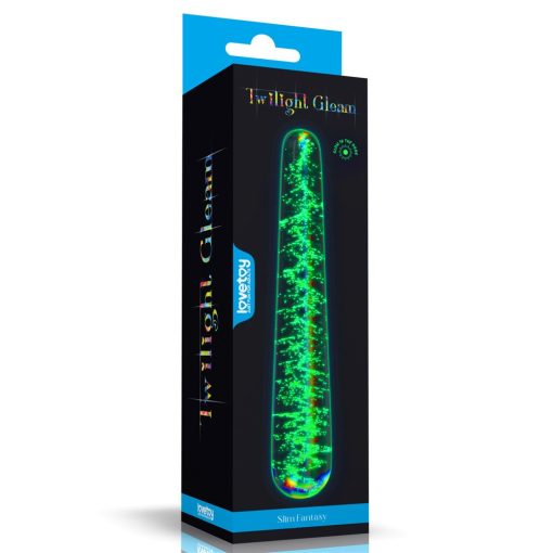 Glow-in-the-dark Twilight Gleam Glass Dildo-Slim Fantasy Dildó