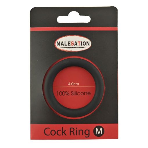 Malesation Silicone Cock Ring Black M Péniszgyűrű/Mandzsetta