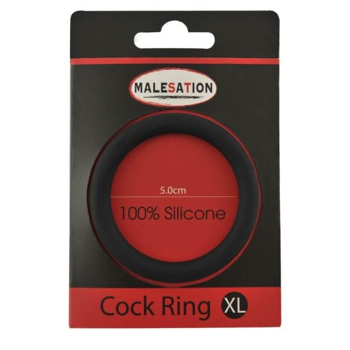 Malesation Silicone Cock Ring Black XL Péniszgyűrű/Mandzsetta