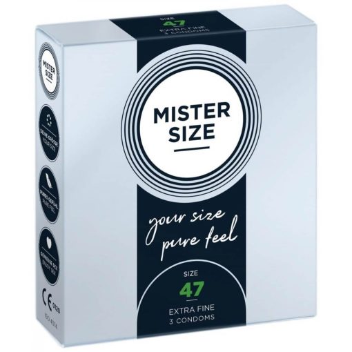 MISTER SIZE 47 mm Condoms 3 pieces Óvszer