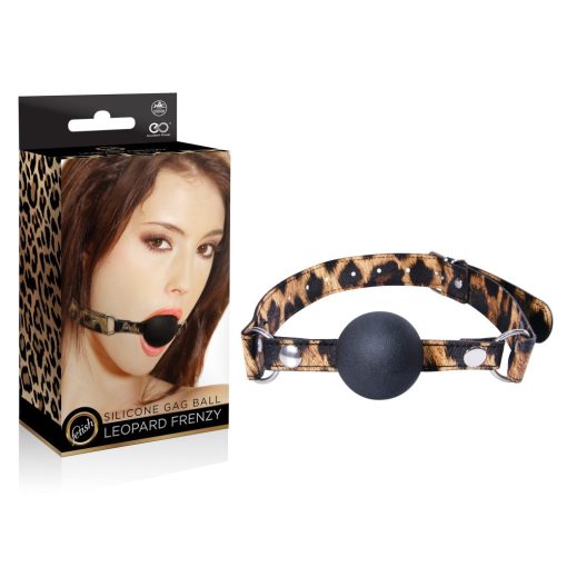 LEOPARD FRENZY SILICONE GAG BALL Szájpöcök