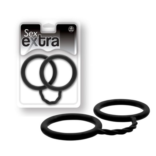 SEX EXTRA - SILICONE CUFFS BLACK Bilincs/Kötöző