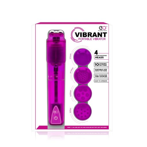 VIBBRANT PORTABLE VIBRATOR PURPLE Vibrátor