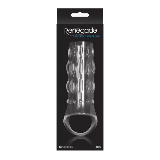 Renegade Reversible Power Cage Clear Péniszgyűrű/Mandzsetta