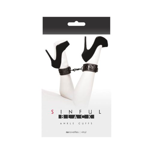 Sinful Ankle Cuffs Black Bilincs/Kötöző