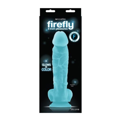 Firefly 8 inch Glowing Dildo Blue Dildó