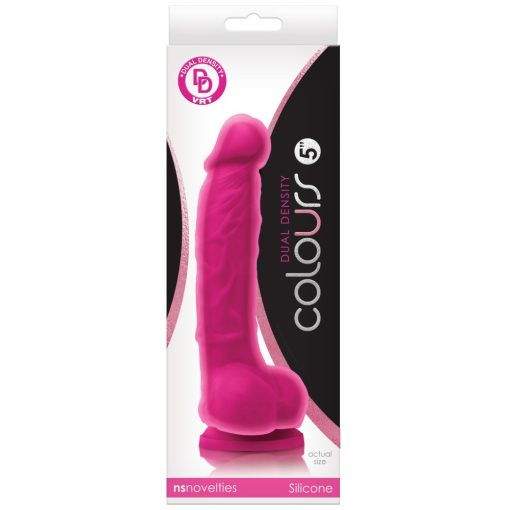 Colours Dual Density 5 inch Dildo Pink Dildó