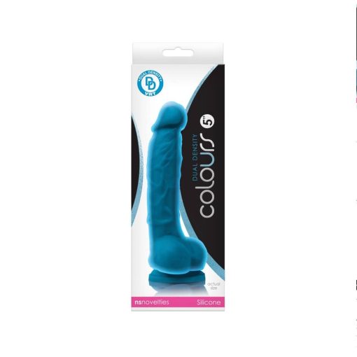 Colours Dual Density 5 inch Dildo Blue Dildó