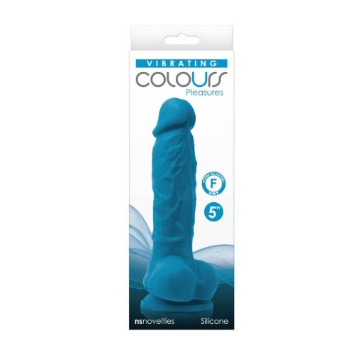 Colours - Pleasures - Vibrating - 5" Dildo - Blue Realisztikus vibrátor