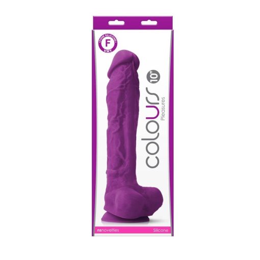 Colours - Pleasures - 10" Dildo - Purple Dildó