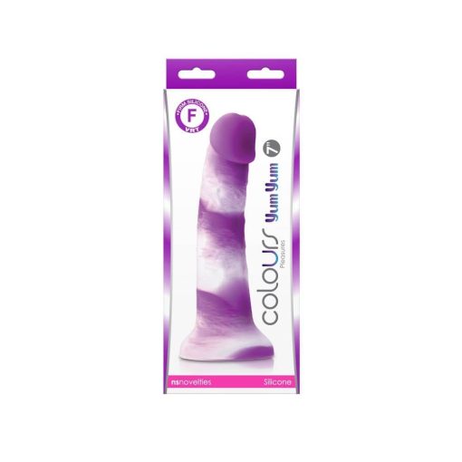 Colours - Pleasures - Yum Yum  7" Dildo - Purple Dildó