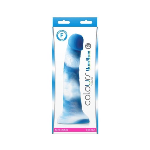 Colours - Pleasures - Yum Yum  8" Dildo - Blue Dildó