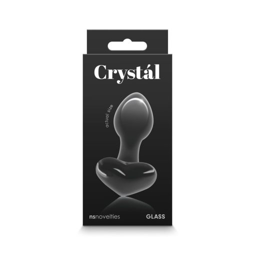 Crystal - Heart - Black Fenékdugó