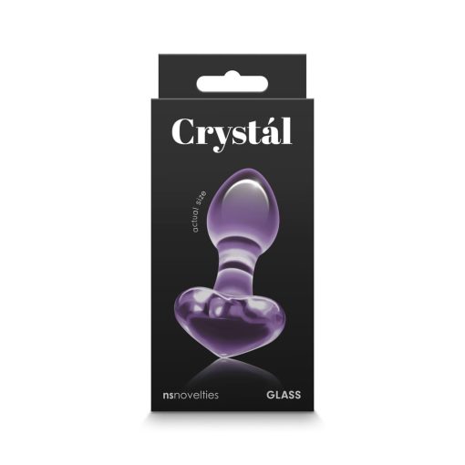 Crystal - Heart - Purple Fenékdugó