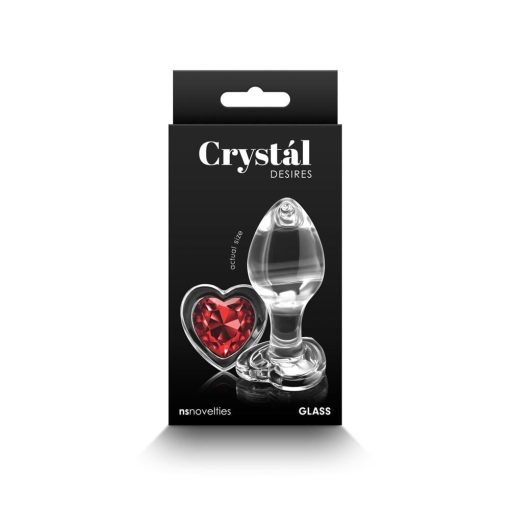 Crystal - Desires - Red Heart - Medium Fenékdugó