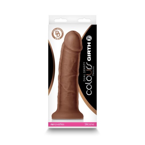 Colours - Dual Density - 7" Girth Dildo - Brown Dildó