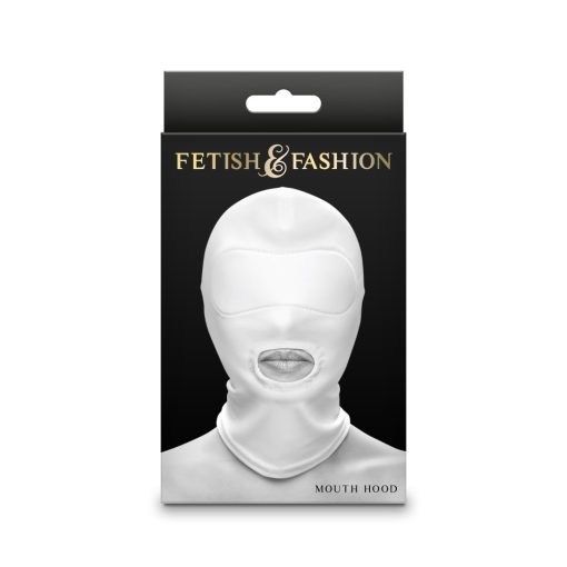 Fetish & Fashion - Mouth Hood - White - Alternate Package Masz/Szemkötő/Fejfedő