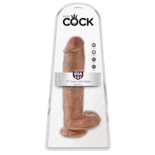 11" Cock with Balls  Tan