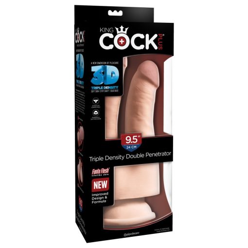 King Cock Plus 9.5" Triple Density Double Penetrator Dildó