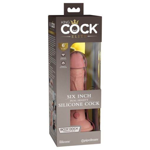 6" Dual Density Silicone Cock  Light