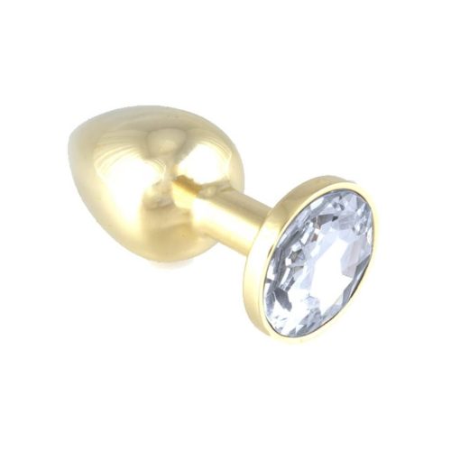 Butt Plug Metal With Crystal Clear Fenékdugó