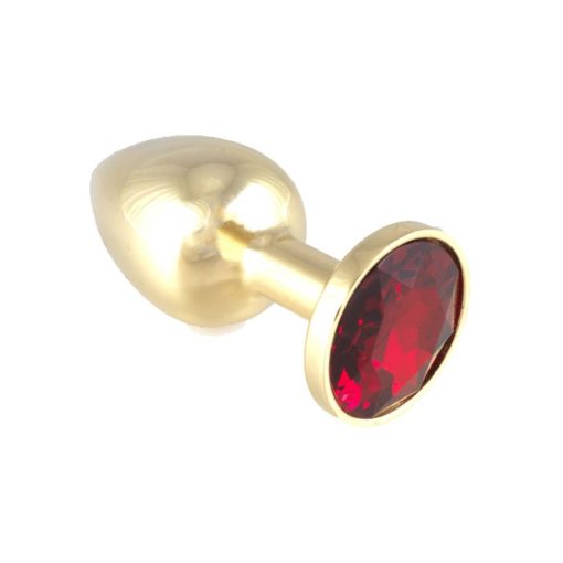 Butt Plug Metal With Crystal Red Fenékdugó