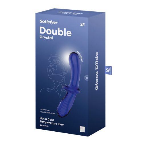 Double Crystal light blue Dildó