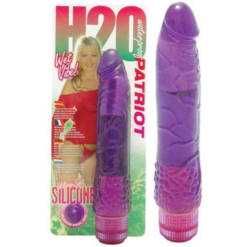 H2O Patriot Waterproof Vibrator Purple Realisztikus vibrátor