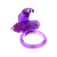   Rabbit Silicone Vibrating Cockring Purple Péniszgyűrű/Mandzsetta