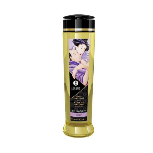 EROTIC MASSAGE OIL 240 ml / 8 oz LAVENDER Masszázsgyertya/olaj