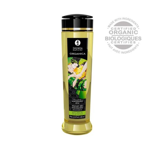 MASSAGE OIL ORGANICA 240 ml / 8 oz GREEN TEA Masszázsgyertya/olaj