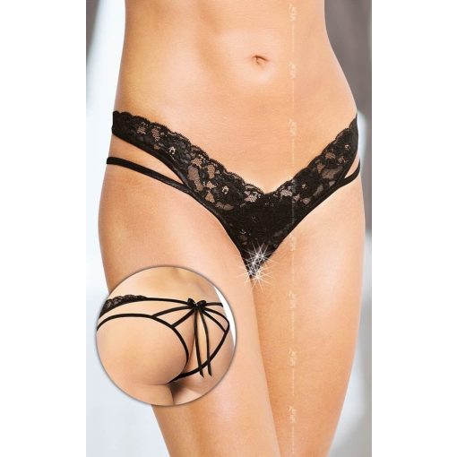 Thongs 2438 - black {} S/M Női fehérnemű