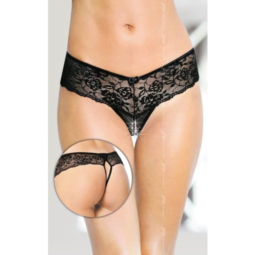 Thongs 2440 - black {} S/M Női fehérnemű