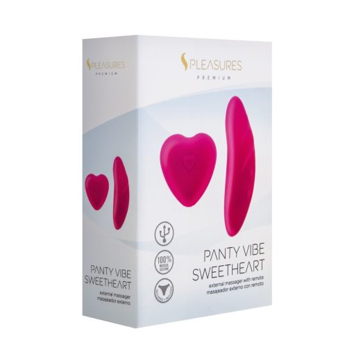 S Pleasures Premium Panty Vibe Sweetheart External Massager Pink Csiklóizgató