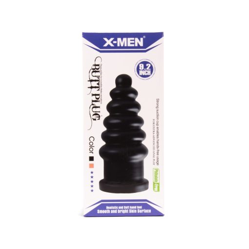 X-MEN 9.2 inch Butt Plug Black Fenékdugó