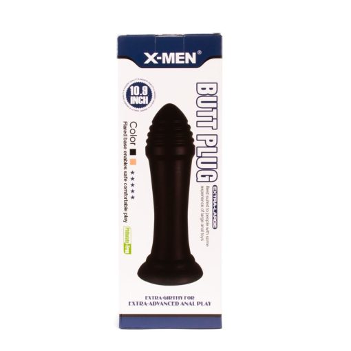 X-MEN 10.9 inch Butt Plug Black Fenékdugó