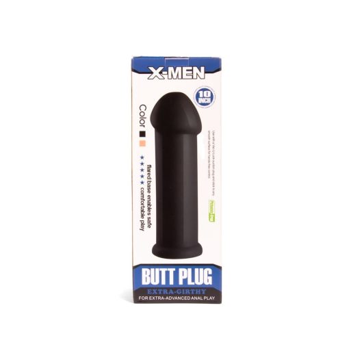 X-MEN 10 inch Butt Plug Black Fenékdugó