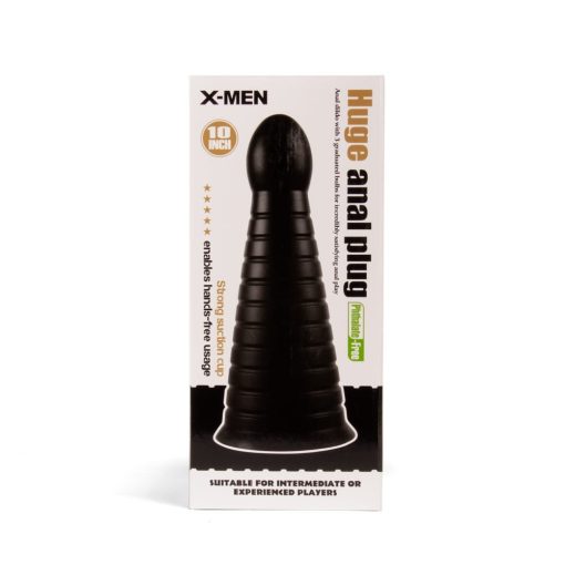 X-MEN 10 inch Huge Anal Plug Black Fenékdugó