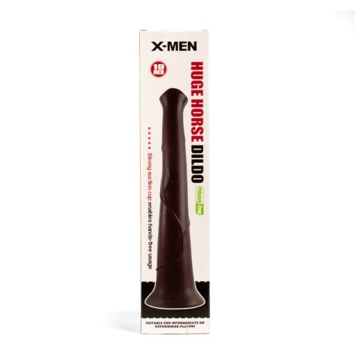 X-MEN Huge Horse Dildo 19 inch Black Dildó