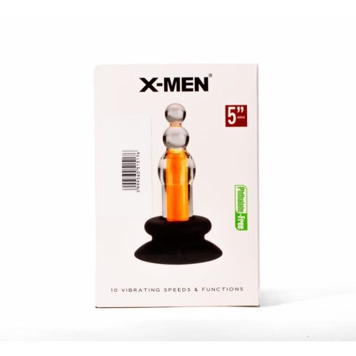 X-MEN 10 Speeds Vibrating Beaded Plug Fenékdugó