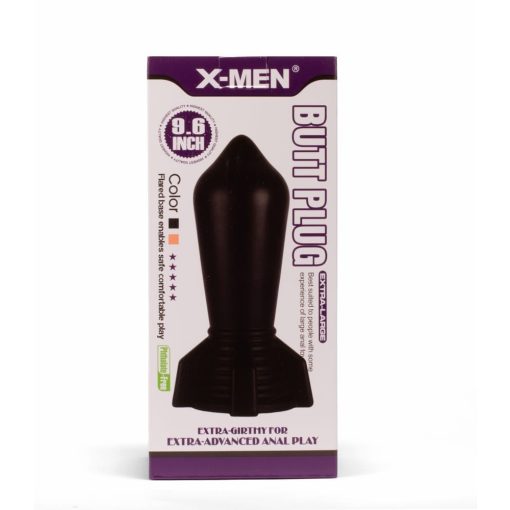 X-MEN 9.6" Huge Butt Plug Black 2 Fenékdugó