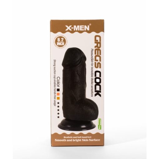 X-MEN Greg's 6.2" Cock Black Fenékdugó