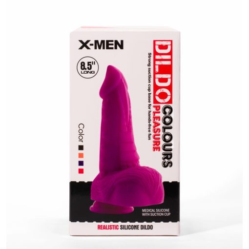 X-MEN 8.5" Dildo Colours Pleasure Black 5 Dildó