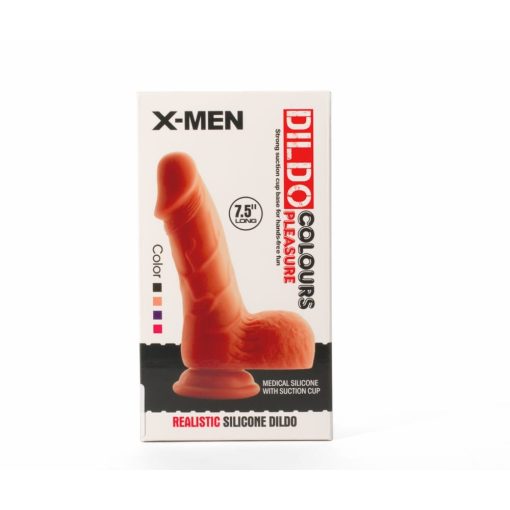 X-MEN 7.5" Dildo Colours Pleasure Black 3 Dildó