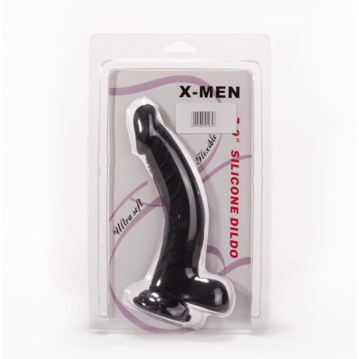 X-MEN 7.9" Silicone Dildo Black Dildó