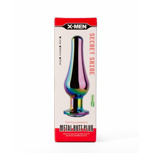 X-MEN Secret Shine Metal Butt Plug Rainbow S