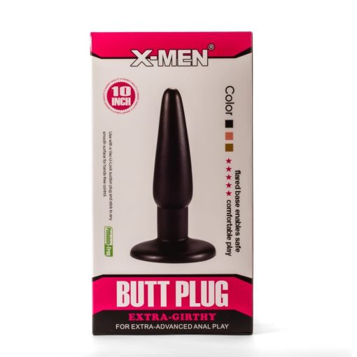 X-Men 10" Extra Girthy Butt Plug Black I Fenékdugó