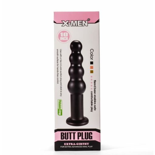 X-Men 10" Extra Girthy Butt Plug Black II Fenékdugó