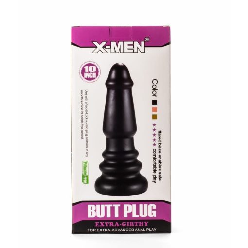 X-Men 10" Extra Girthy Butt Plug Black III Fenékdugó